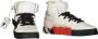 Off White High-top Vulcanized Sneakers met Diagonaal Geplaatste Banden White Heren - Thumbnail 2
