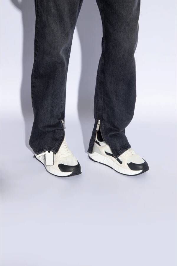 Off White Perforated Leren Kick Off Sneakers Multicolor Heren - Foto 2