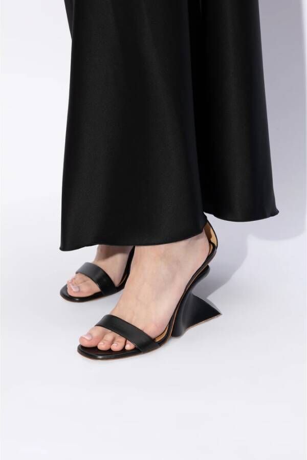 Off-White Jug sandalen met sleehak Zwart - Foto 2