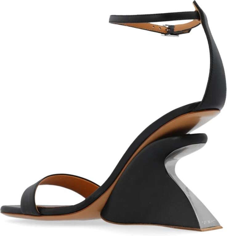 Off-White Jug sandalen met sleehak Zwart - Foto 4