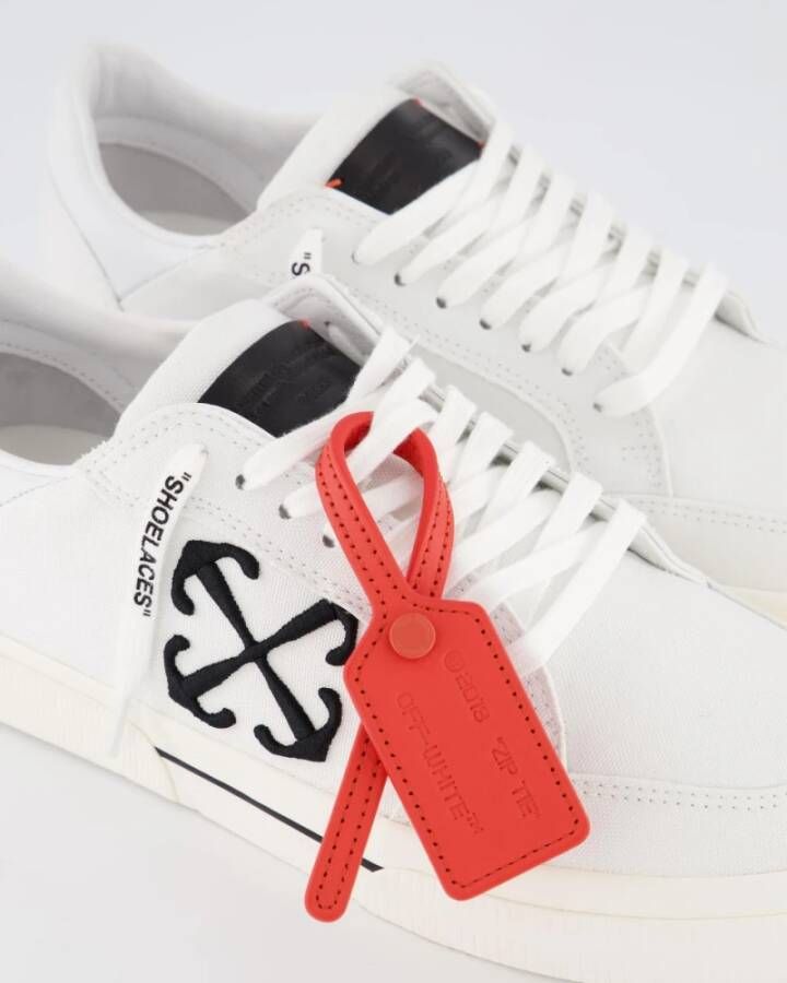 Off White Lage Vulcanized Canvas Sneakers White Heren