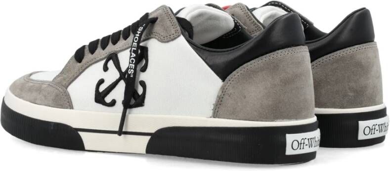 Off White Lage Vulcanized Sneakers Wit Zwart Beige Multicolor Heren