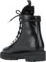 Off White Leather Hiking Boot Dames Zwart - Thumbnail 4
