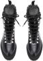 Off White Leather Hiking Boot Dames Zwart - Thumbnail 5