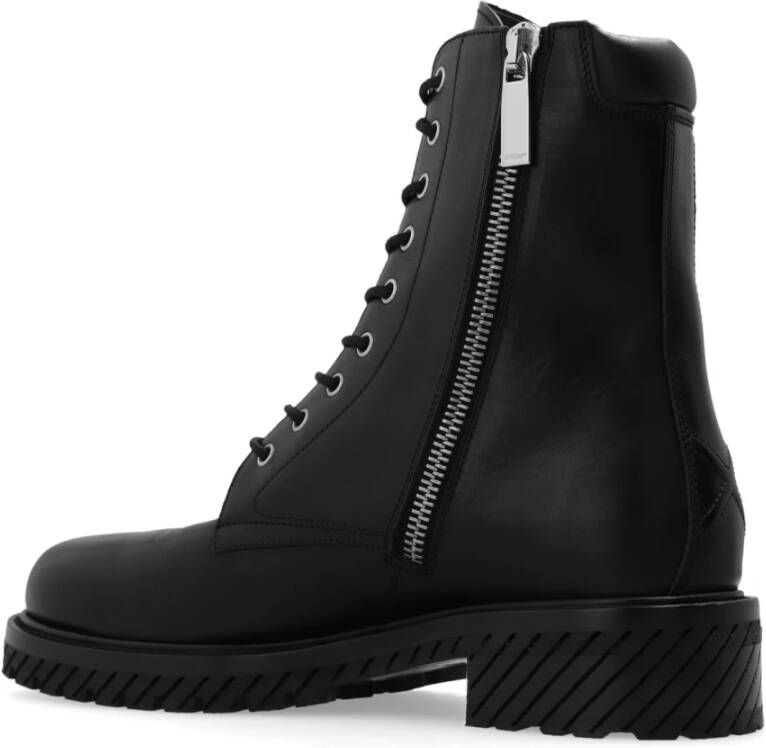 Off-White Spongesole combat boots Zwart - Foto 4
