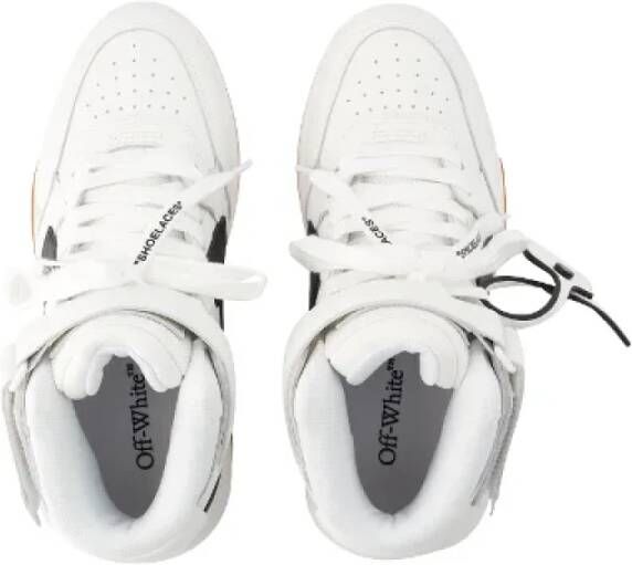 Off White Leren Sneakers