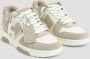 Off White Leren Sneakers in Neutrale Tinten - Thumbnail 2