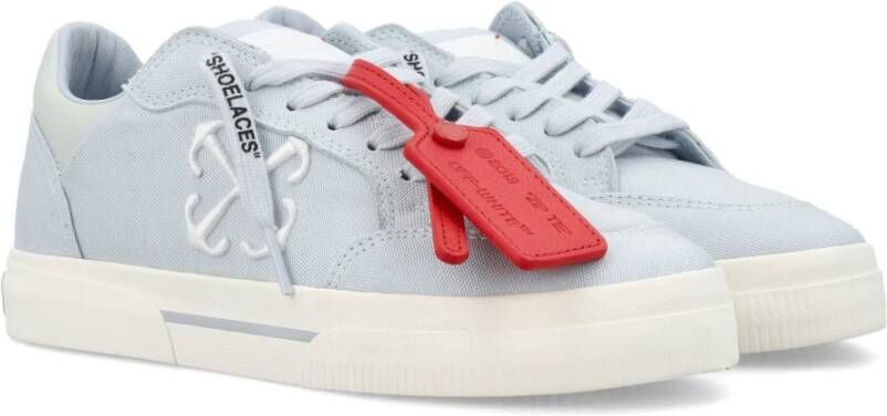 Off White Blauwe Vulcanized Sneakers met Pijl Detail Blue Dames