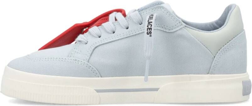 Off White Lichtblauwe Vulcanized Sneakers Blue Dames