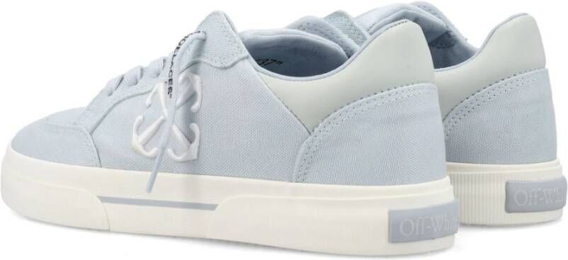 Off White Lichtblauwe Vulcanized Sneakers Blue Dames