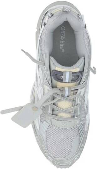 Off White Mesh & Leren Rits Sneakers