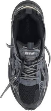 Off White Mesh & Leren Rits Sneakers