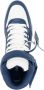 Off White Mid Top Sneakers met Velcro Sluiting Blue Dames - Thumbnail 5