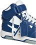 Off White Mid Top Sneakers met Velcro Sluiting Blue Dames - Thumbnail 6