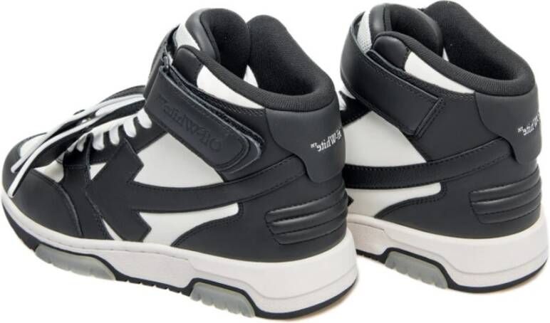 Off White Mid Top Sneakers Stijlvol Geperforeerd