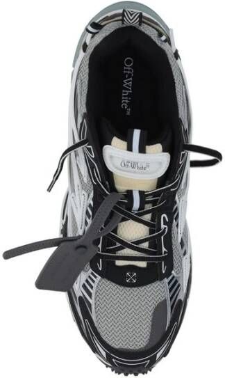 Off White Moderne Mesh Sneakers met Rits