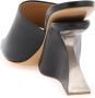 Off-White Jug leren sandalen met sleehak Zwart - Thumbnail 10