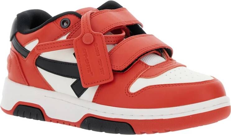 Off White Multicolor lage top klittenbandsneakers Red Heren