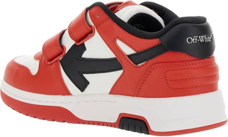 Off White Multicolor lage top klittenbandsneakers Red Heren