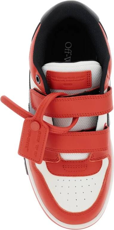 Off White Multicolor lage top klittenbandsneakers Red Heren