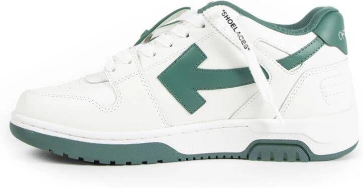 Off White Multicolor Leren Sneakers met Logo Detail