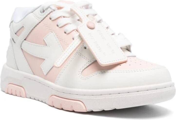 Off White Natuurlijke Colorblock Sneakers Beige Dames