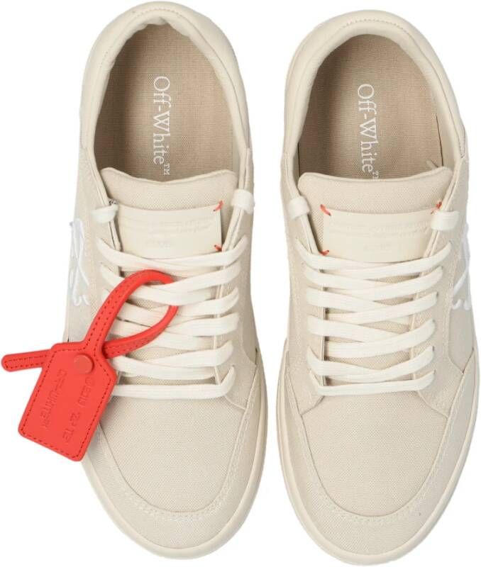 Off White Nieuwe laag vulkaniseerde sneakers Beige Dames