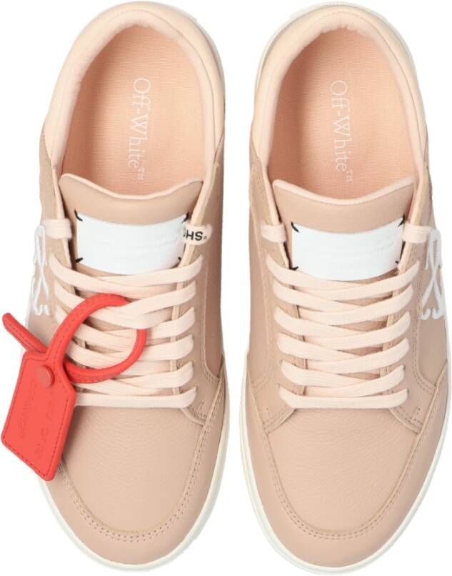 Off White Nieuwe Lage Vulkaan Sneakers Beige Dames