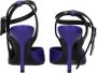 Off White Paarse Leren Hoge Hakken Pumps - Thumbnail 2