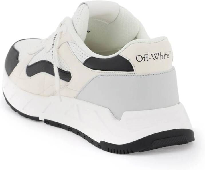 Off White Perforated Leren Kick Off Sneakers Multicolor Heren - Foto 8