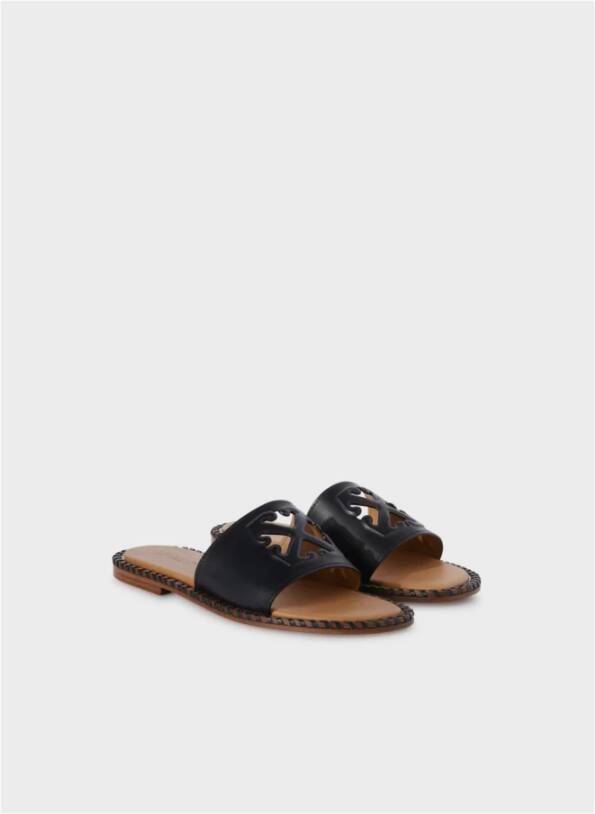 Off-White Leren slippers Zwart - Foto 2