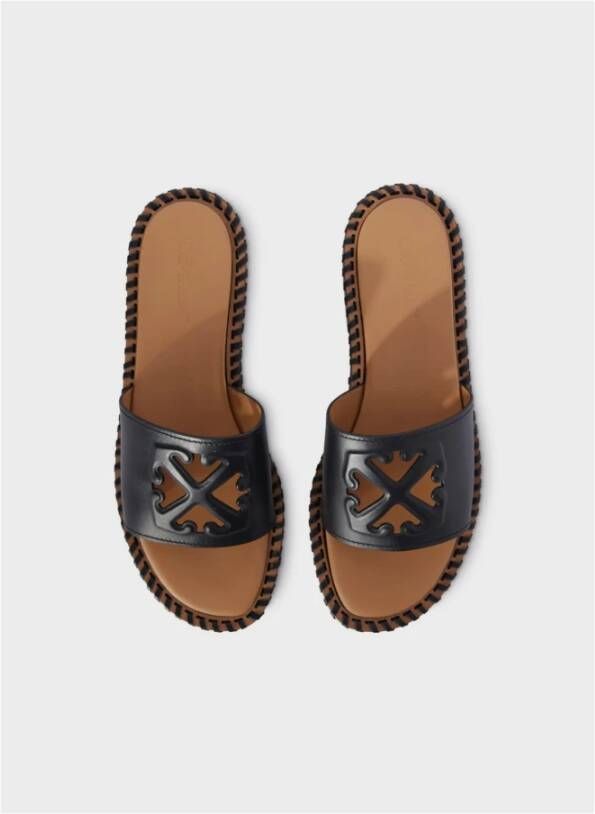 Off-White Leren slippers Zwart - Foto 3