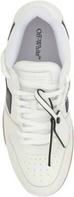 Off White Pijl Logo Leren Sneakers met Ritslabel White Heren