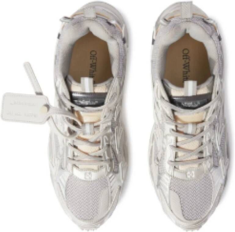 Off White Platte schoenen in wit met OW Gray Dames