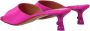 Off White Roze Satijnen Middelhak Sandaal - Thumbnail 2