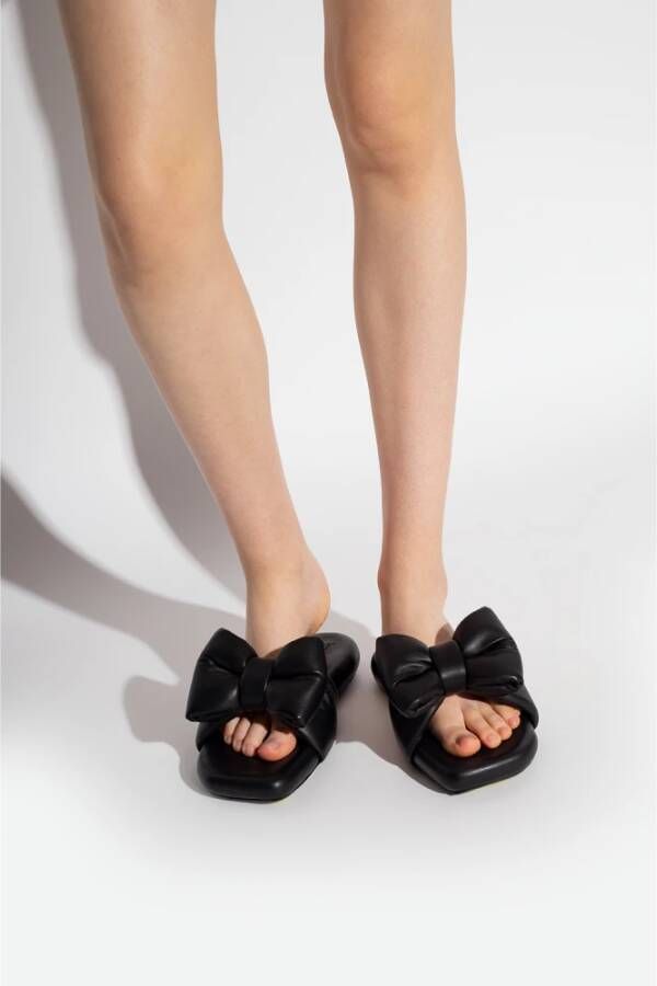 Off-White Slippers met strik Zwart - Foto 3