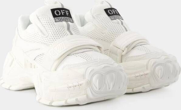 Off White Slip On Sneakers Wit Leer White Dames