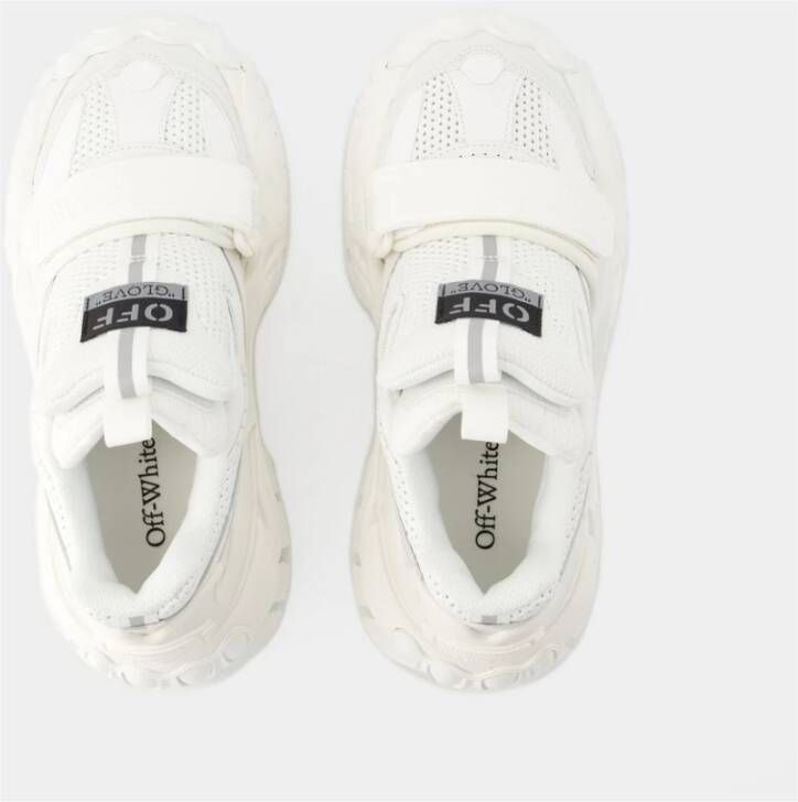 Off White Slip On Sneakers Wit Leer White Dames