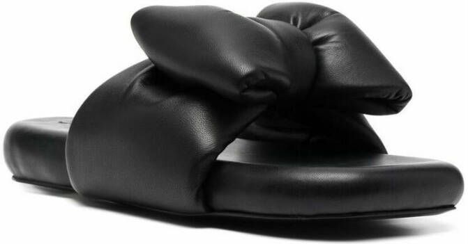 Off-White Slippers met strik Zwart - Foto 4
