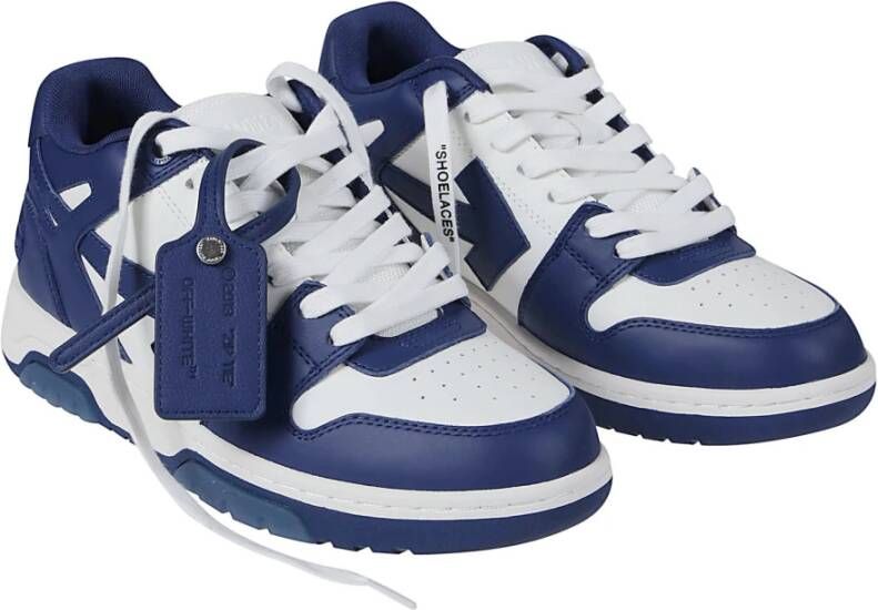 Off White Sneakers Blauw Heren