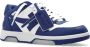 Off White Donkergrijze Zwarte Leren Sneakers Blue Heren - Thumbnail 10