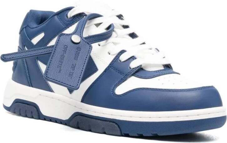 Off White Sneakers Blauw Heren