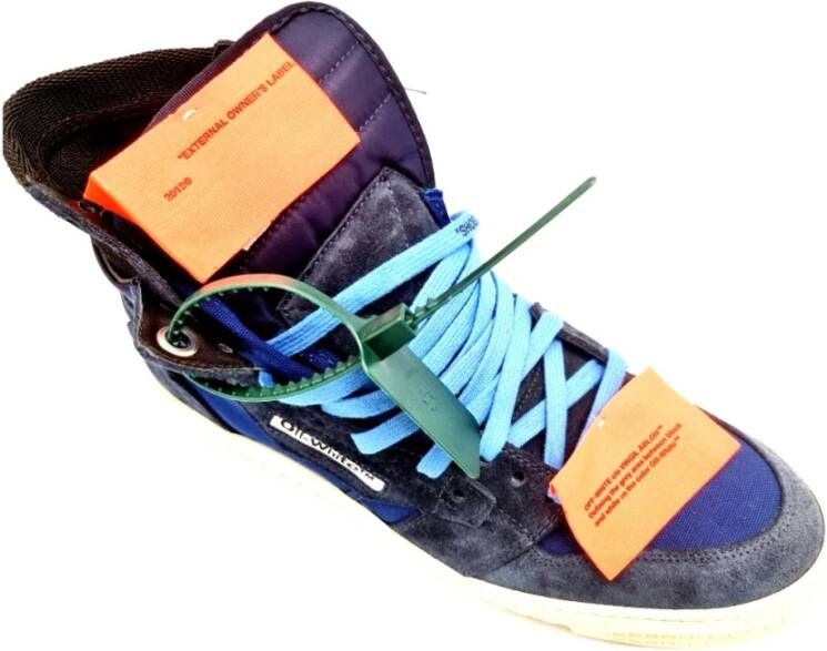 Off White Sneakers Blue Heren