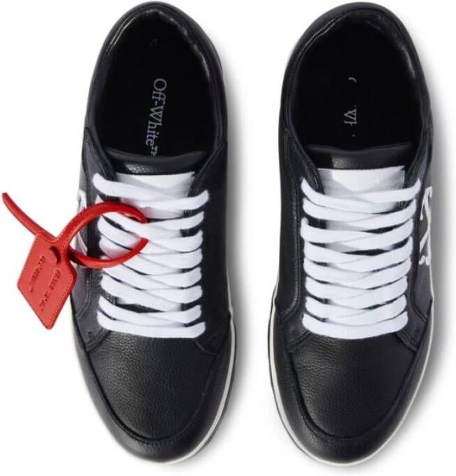 Off White Sneakers met korrelige textuur en panelen Black Heren