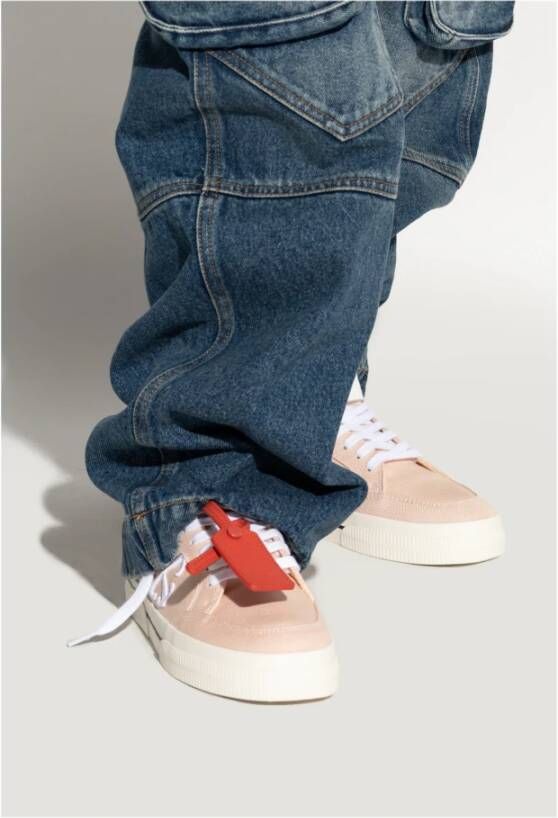 Off White Sneakers New Low Vulcanized Pink Dames