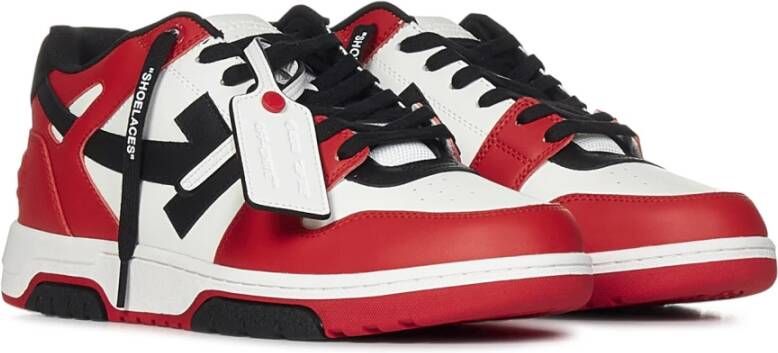 Off White Sneakers Red Heren