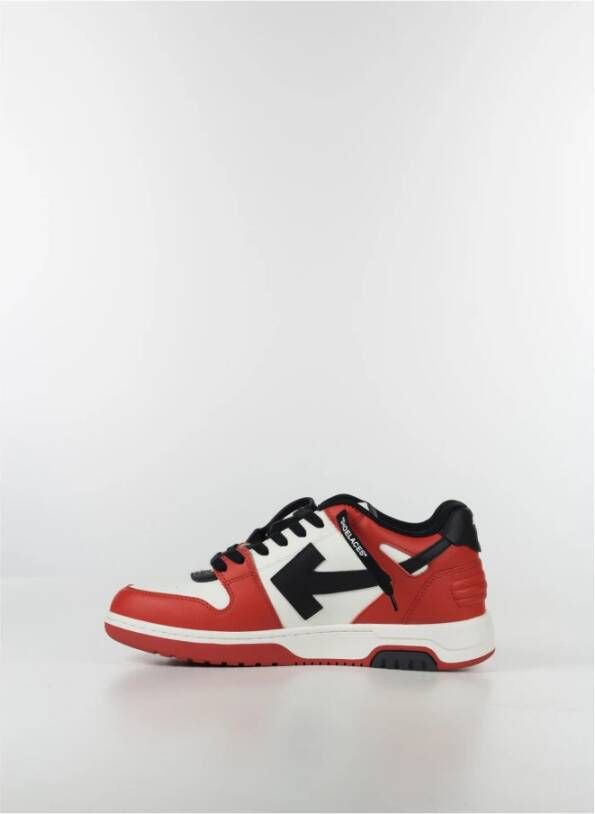 Off White Sneakers Rood Heren