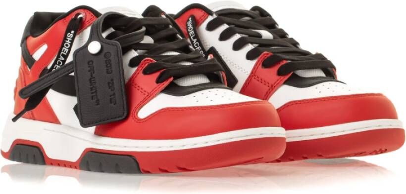 Off White Sneakers Rood Heren