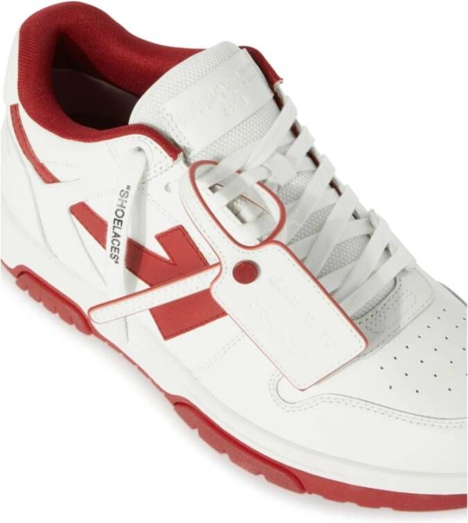 Off White Sneakers Rood Heren