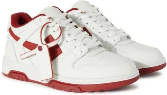 Off White Sneakers Rood Heren